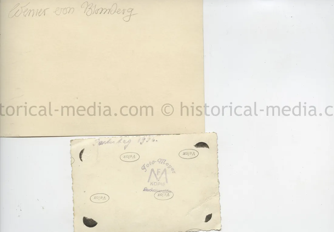 2x ORIGINAL PRIVATE PHOTOS OF WERNER V. BLOMBERG