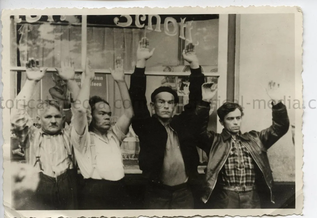 PHOTO OF ARRESTED CIVILIANS IN DANZIG 1939 