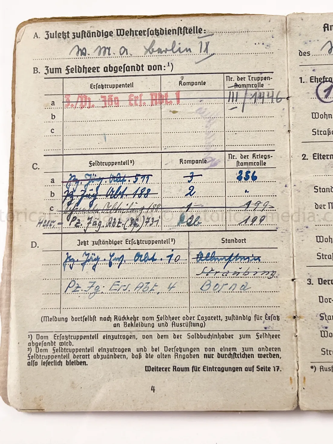 SOLDBUCH - HEERES PANZER JAEGER ABTEILUNG (Sf.) 731 - JAGDPANZER 38 HETZER - KURLAND