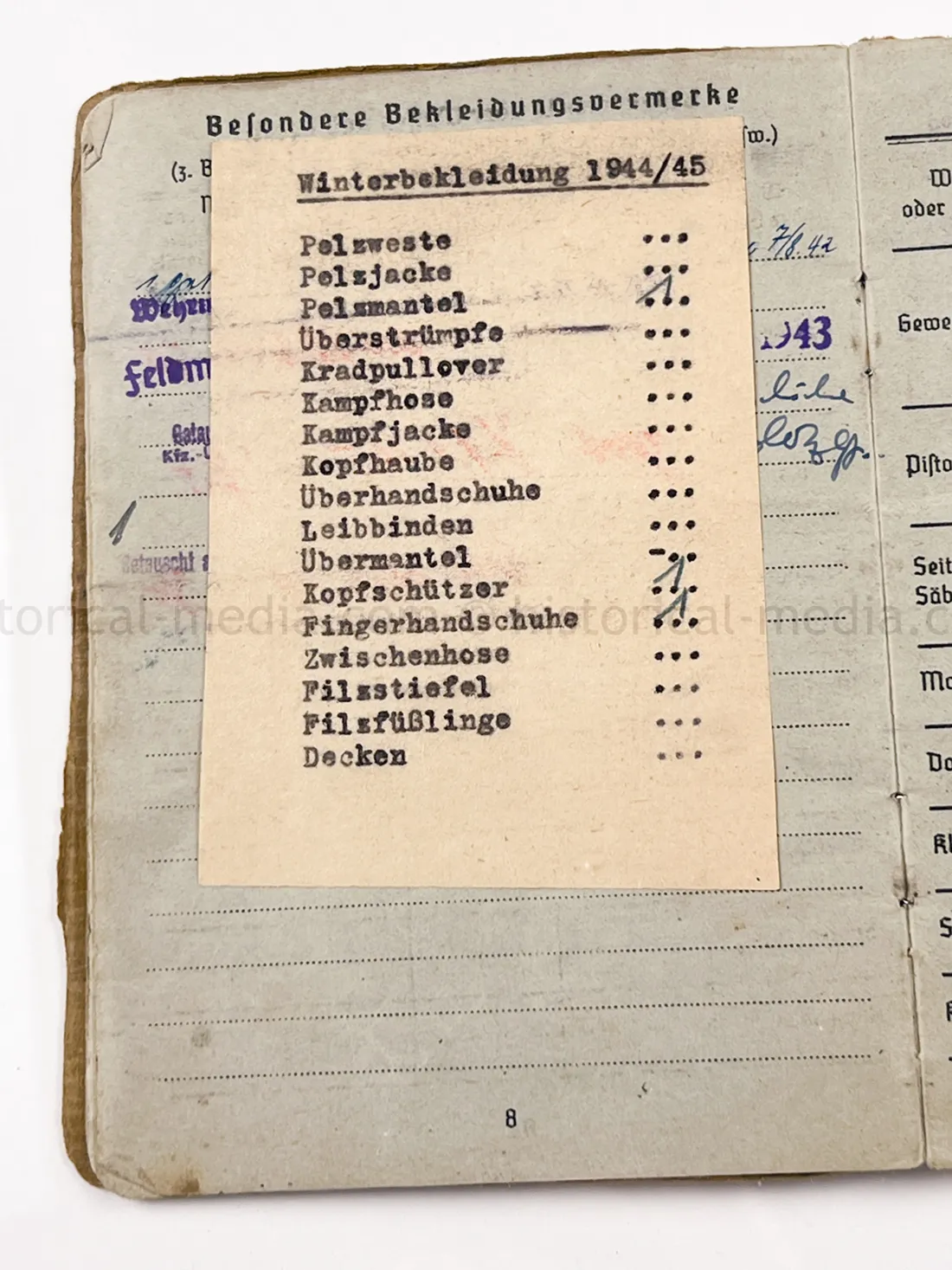 SOLDBUCH - HEERES PANZER JAEGER ABTEILUNG (Sf.) 731 - JAGDPANZER 38 HETZER - KURLAND