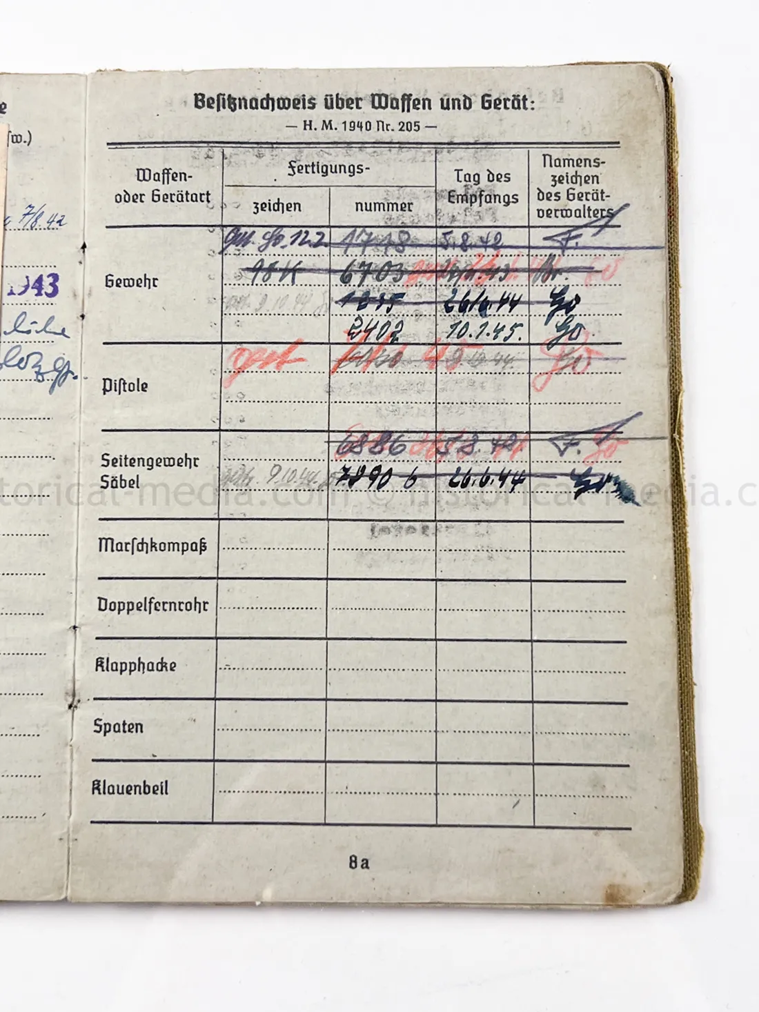 SOLDBUCH - HEERES PANZER JAEGER ABTEILUNG (Sf.) 731 - JAGDPANZER 38 HETZER - KURLAND