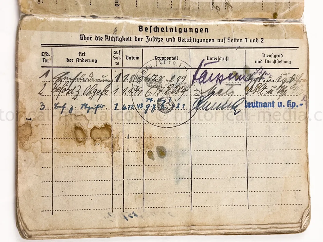 SOLDBUCH - GRENADIER REGIMENT 289 - 98 INFANTERIE DIVISION - NAHKAMPFSPANGE - KUBAN, ITALY