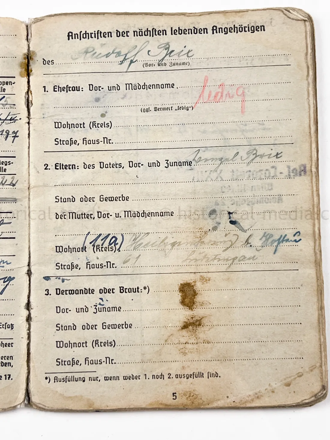 SOLDBUCH - GRENADIER REGIMENT 289 - 98 INFANTERIE DIVISION - NAHKAMPFSPANGE - KUBAN, ITALY