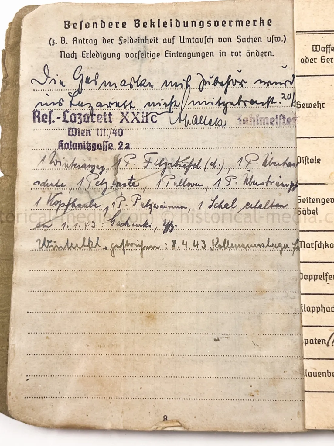 SOLDBUCH - GRENADIER REGIMENT 289 - 98 INFANTERIE DIVISION - NAHKAMPFSPANGE - KUBAN, ITALY