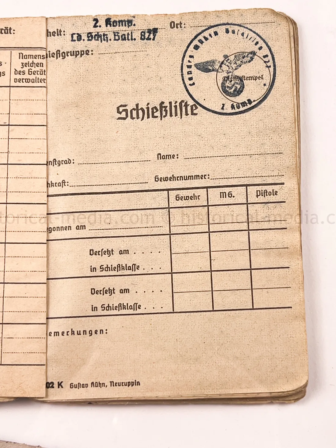SOLDBUCH - GRENADIER REGIMENT 289 - 98 INFANTERIE DIVISION - NAHKAMPFSPANGE - KUBAN, ITALY