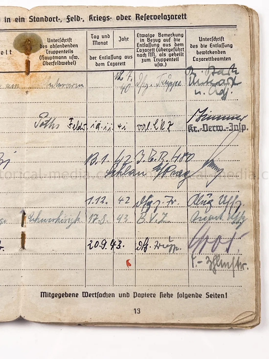 SOLDBUCH - GRENADIER REGIMENT 289 - 98 INFANTERIE DIVISION - NAHKAMPFSPANGE - KUBAN, ITALY