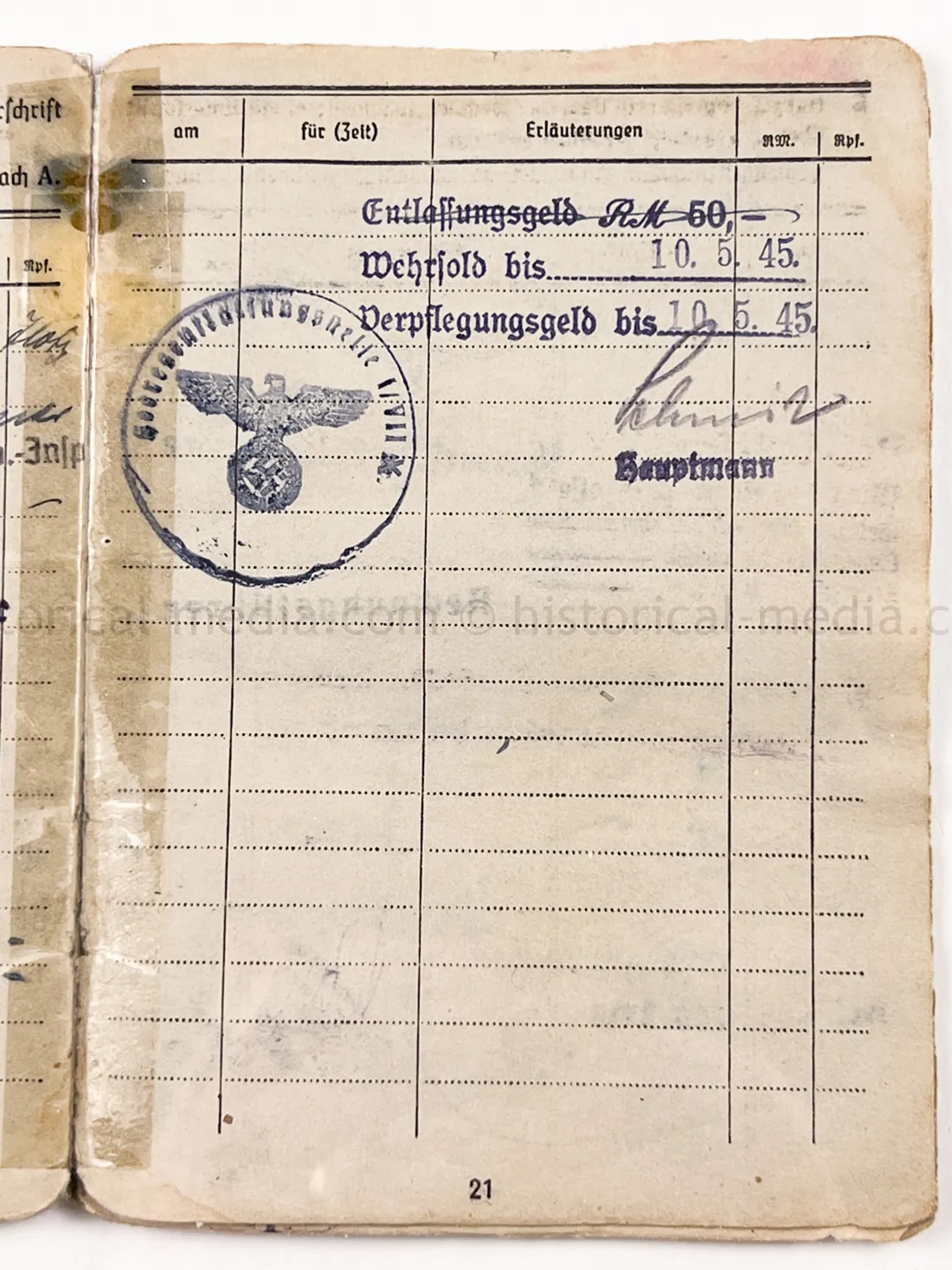 SOLDBUCH - GRENADIER REGIMENT 289 - 98 INFANTERIE DIVISION - NAHKAMPFSPANGE - KUBAN, ITALY
