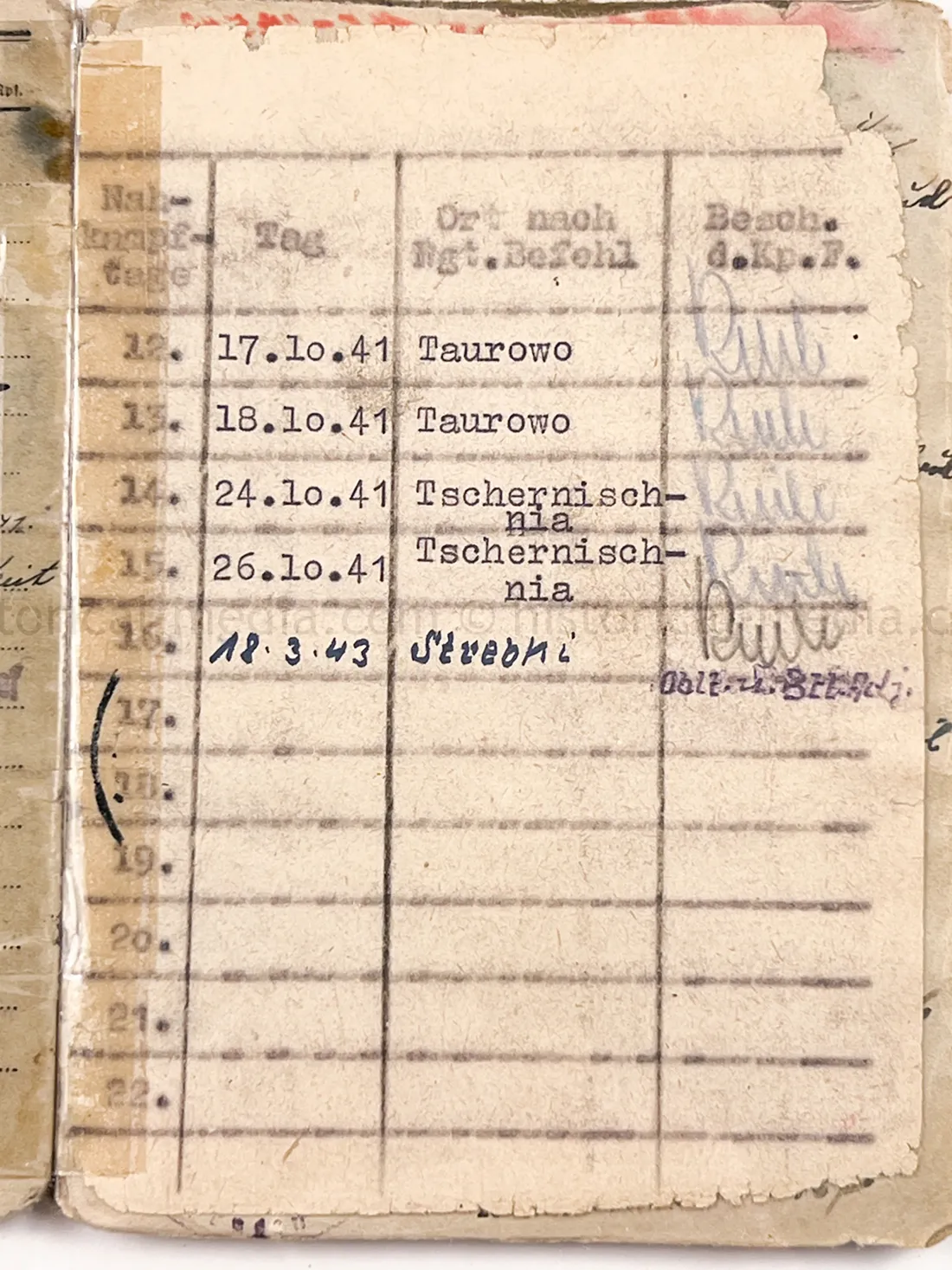 SOLDBUCH - GRENADIER REGIMENT 289 - 98 INFANTERIE DIVISION - NAHKAMPFSPANGE - KUBAN, ITALY