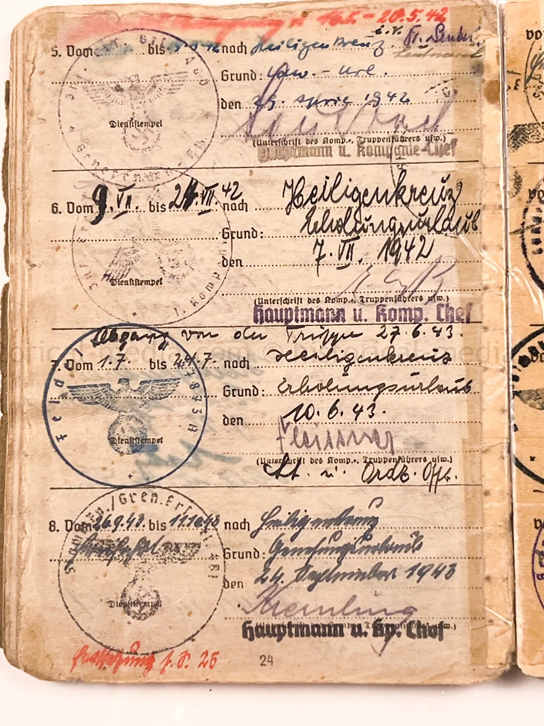 SOLDBUCH - GRENADIER REGIMENT 289 - 98 INFANTERIE DIVISION - NAHKAMPFSPANGE - KUBAN, ITALY