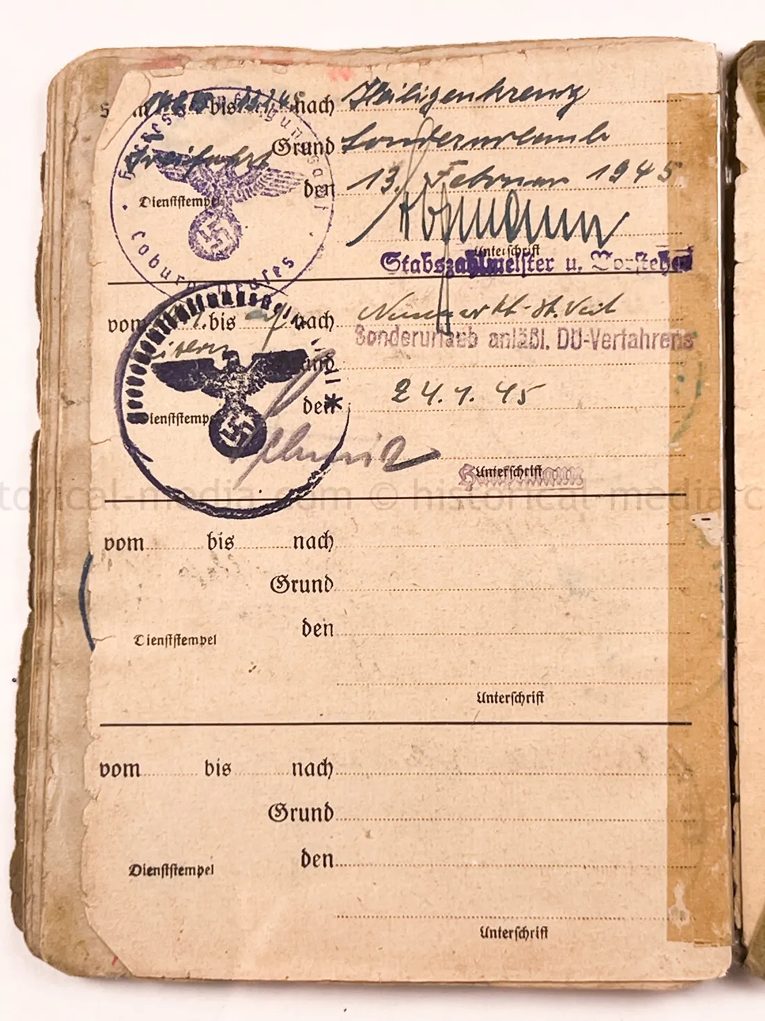 SOLDBUCH - GRENADIER REGIMENT 289 - 98 INFANTERIE DIVISION - NAHKAMPFSPANGE - KUBAN, ITALY