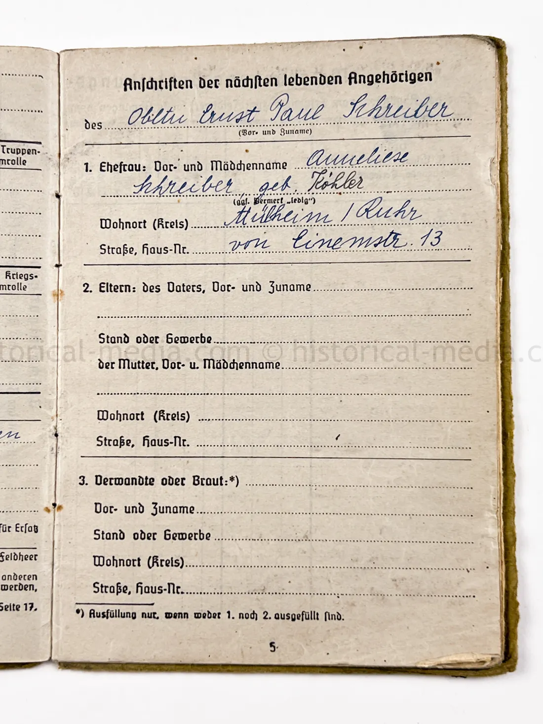 SOLDBUCH - BEOBACHTUNGS ABTEILUNG (TBEW.) 57 - VISTULA, MEISSEN