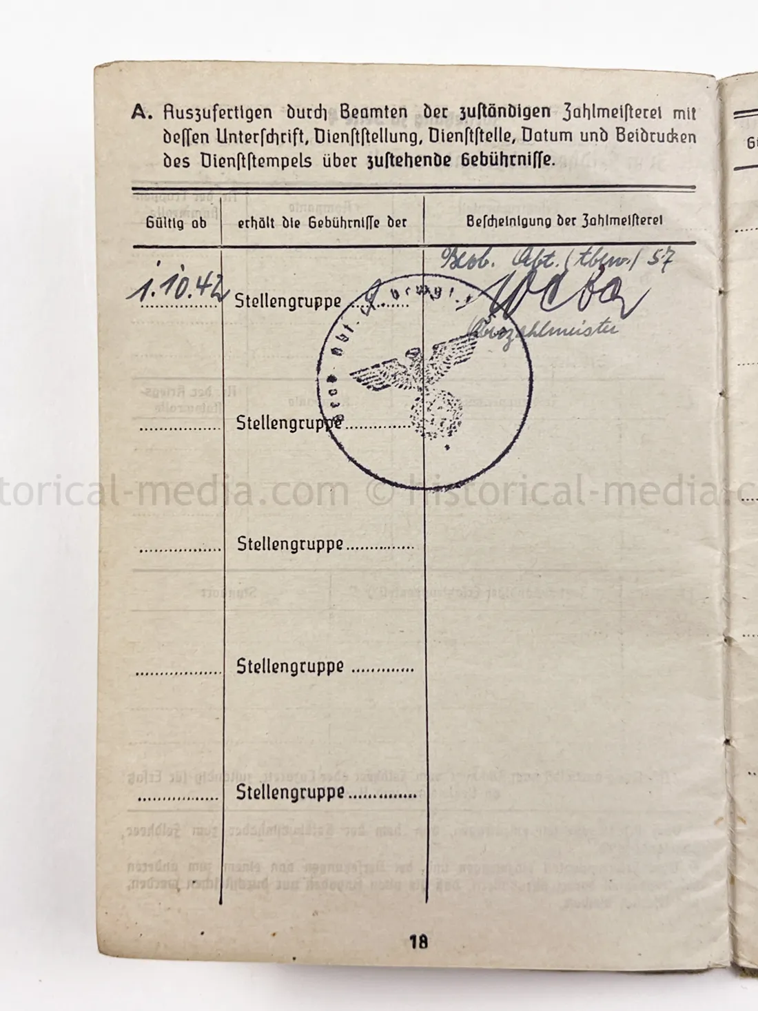 SOLDBUCH - BEOBACHTUNGS ABTEILUNG (TBEW.) 57 - VISTULA, MEISSEN