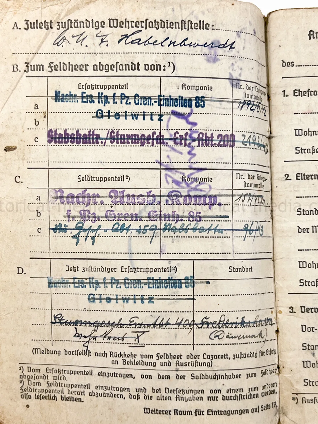 SOLDBUCH & ID TAG - STURMGESCHÜTZ ABTEILUNG 259