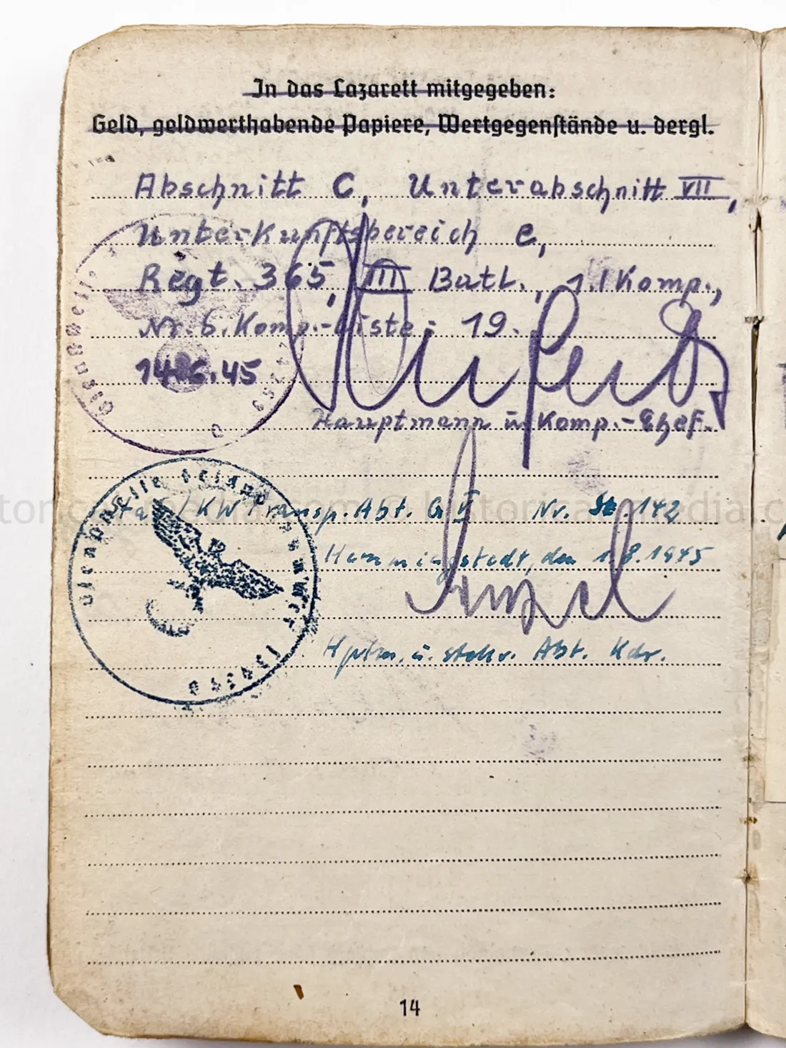 SOLDBUCH & ID TAG - STURMGESCHÜTZ ABTEILUNG 259