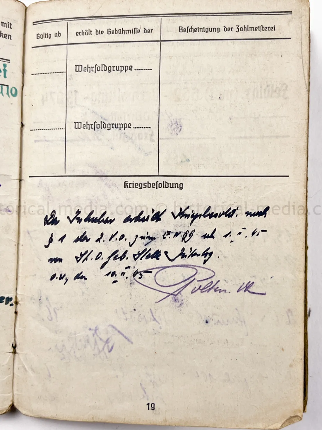SOLDBUCH & ID TAG - STURMGESCHÜTZ ABTEILUNG 259