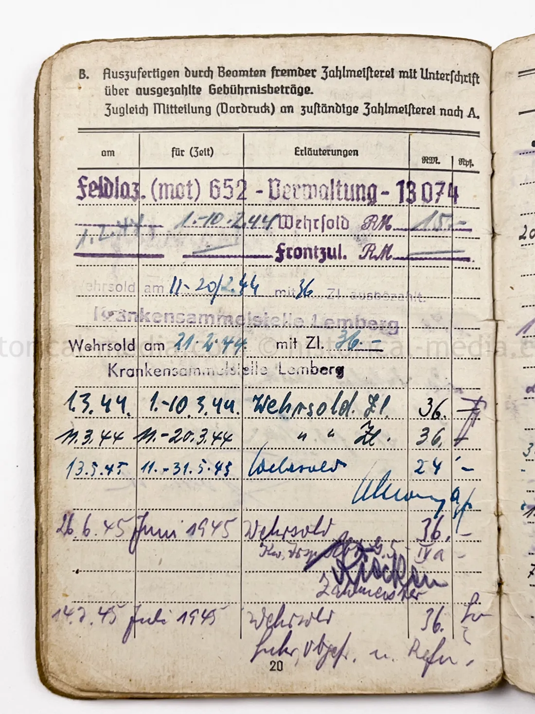SOLDBUCH & ID TAG - STURMGESCHÜTZ ABTEILUNG 259
