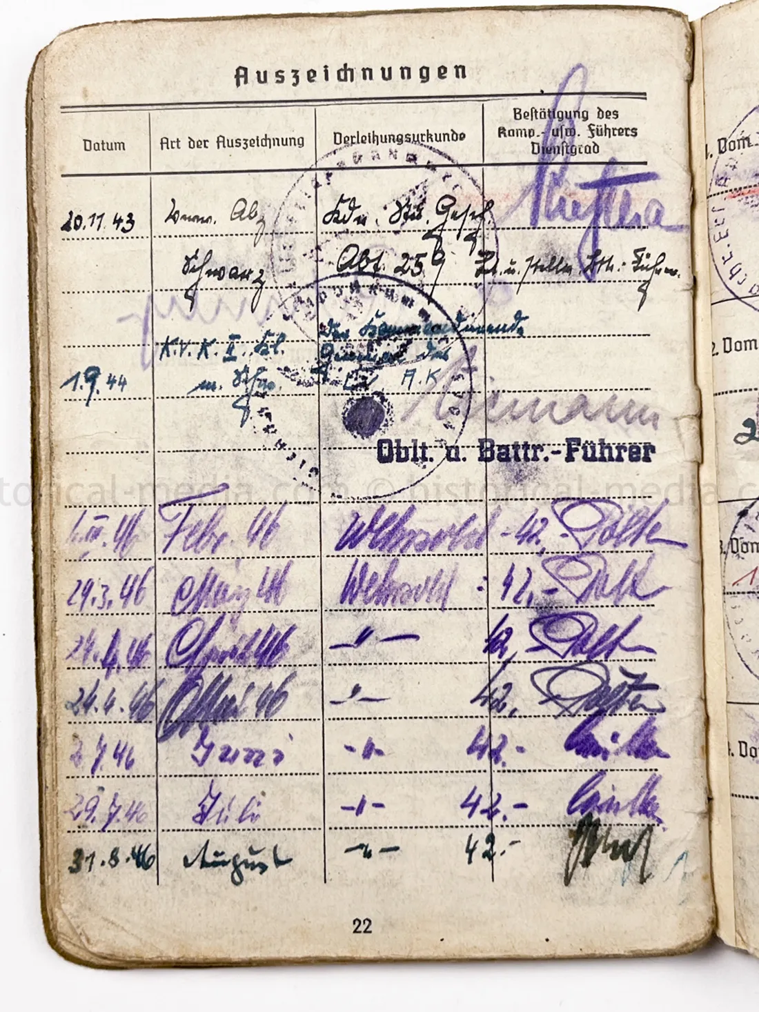 SOLDBUCH & ID TAG - STURMGESCHÜTZ ABTEILUNG 259