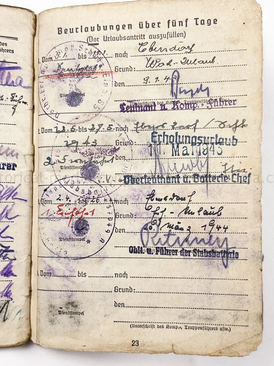 SOLDBUCH & ID TAG - STURMGESCHÜTZ ABTEILUNG 259