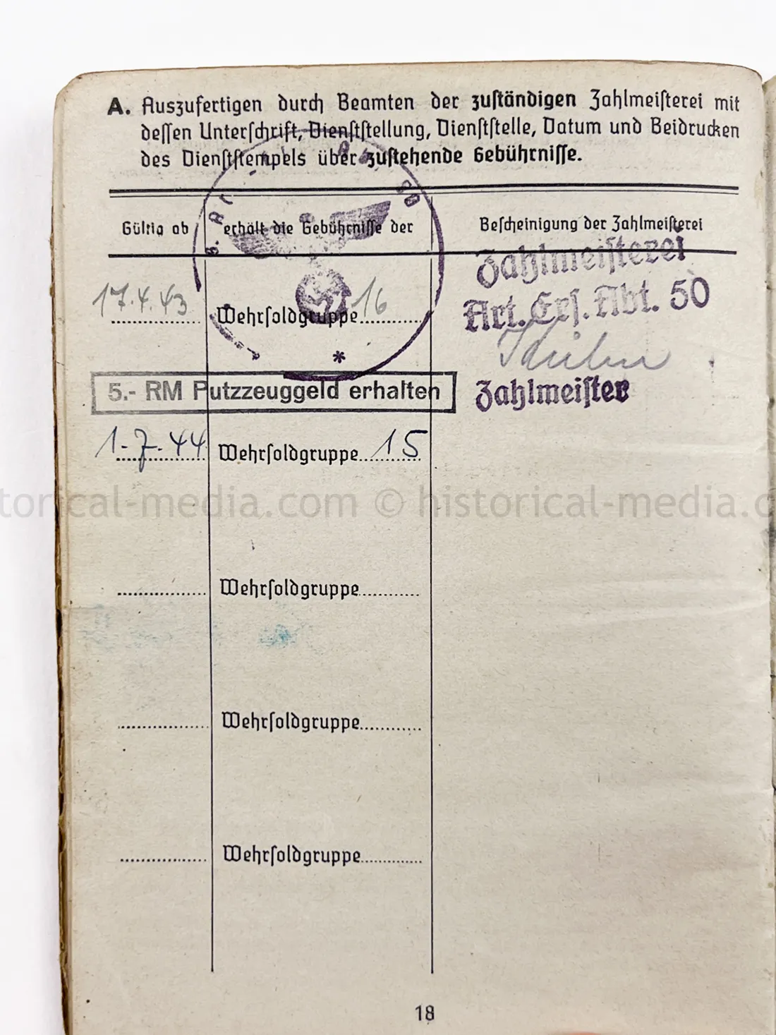 SOLDBUCH - STURMGESCHÜTZ ABTEILUNG 303 - FINLAND - FINNISCHE TAPFERKEITSMEDAILLE