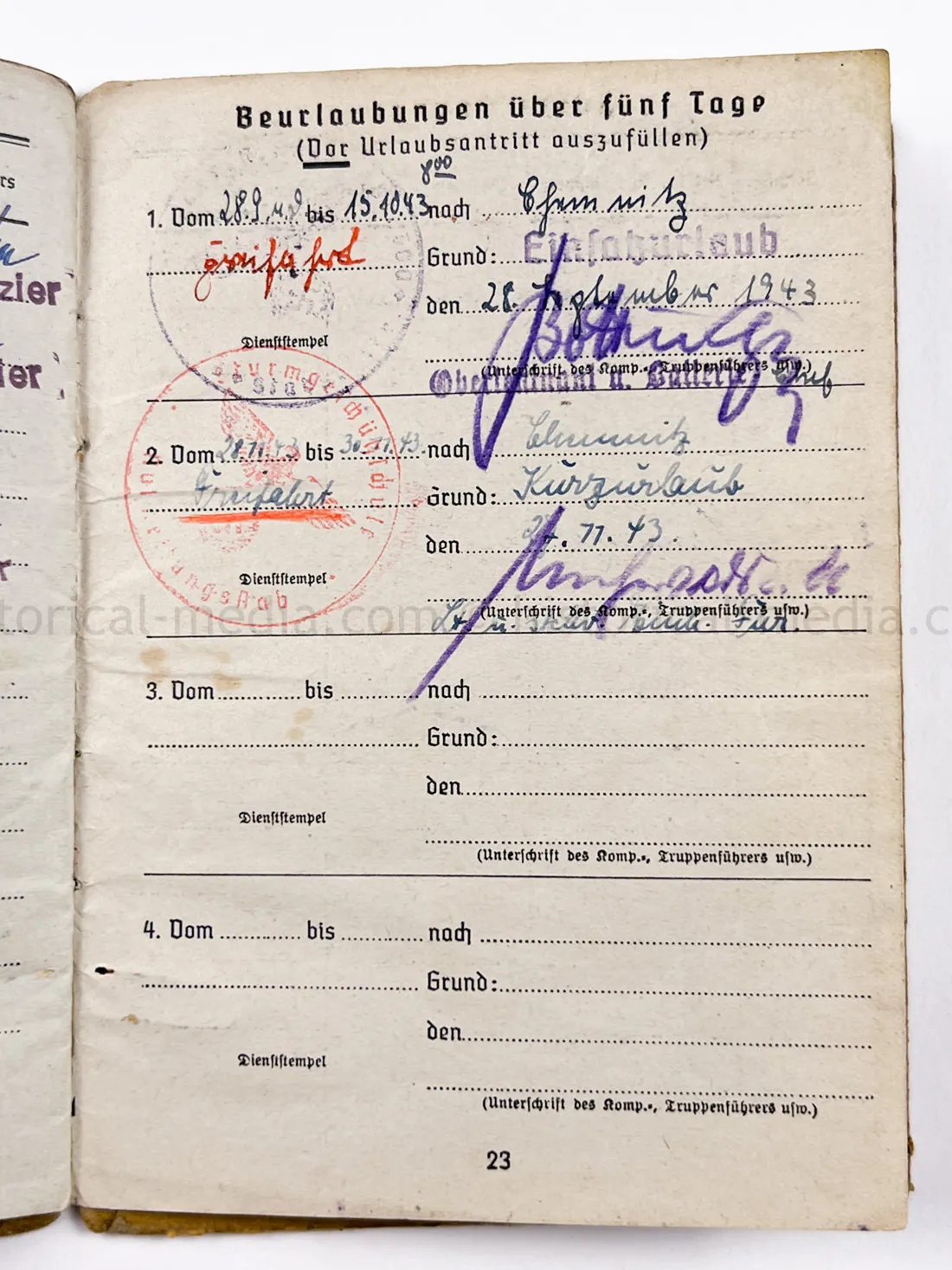 SOLDBUCH - STURMGESCHÜTZ ABTEILUNG 303 - FINLAND - FINNISCHE TAPFERKEITSMEDAILLE