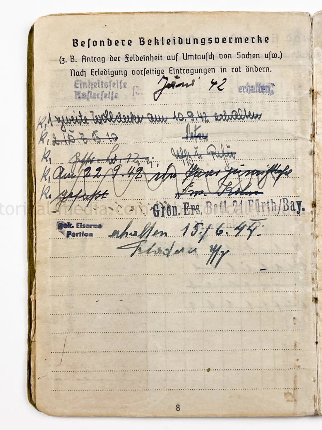 SOLDBUCH - 319 INFANTERIE DIVISION - CHANNEL ISLANDS - GUERNSEY