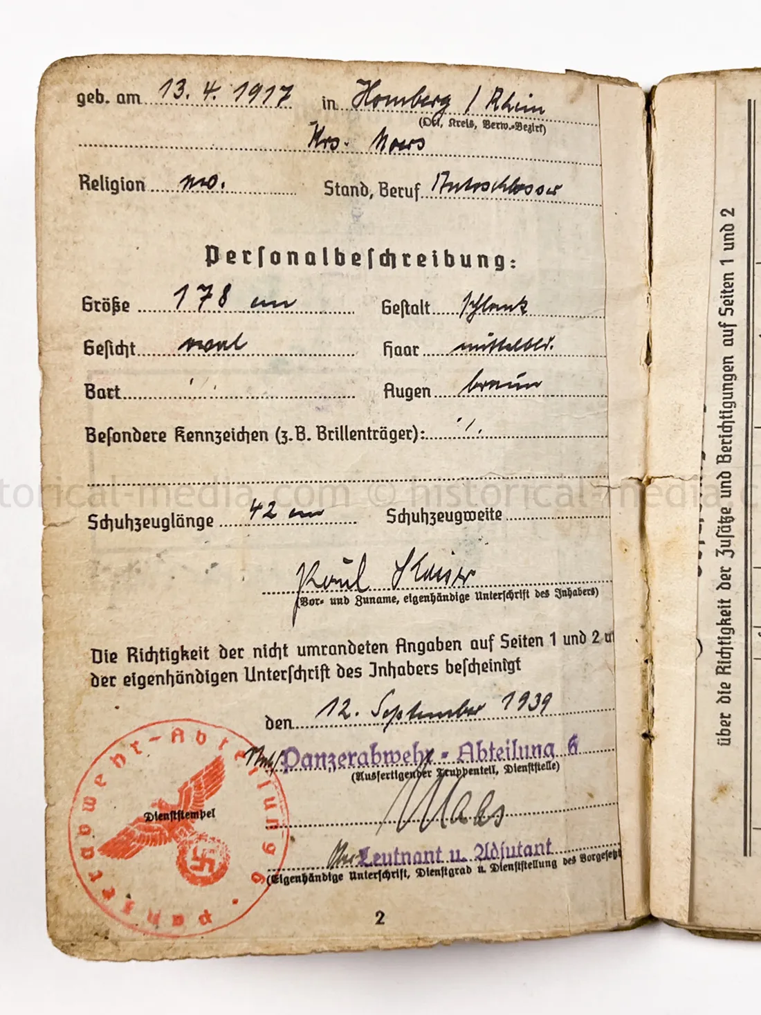 SOLDBUCH - PANZER JÄGER ABTEILUNG 106 - 106. INFANTERIE DIVISION