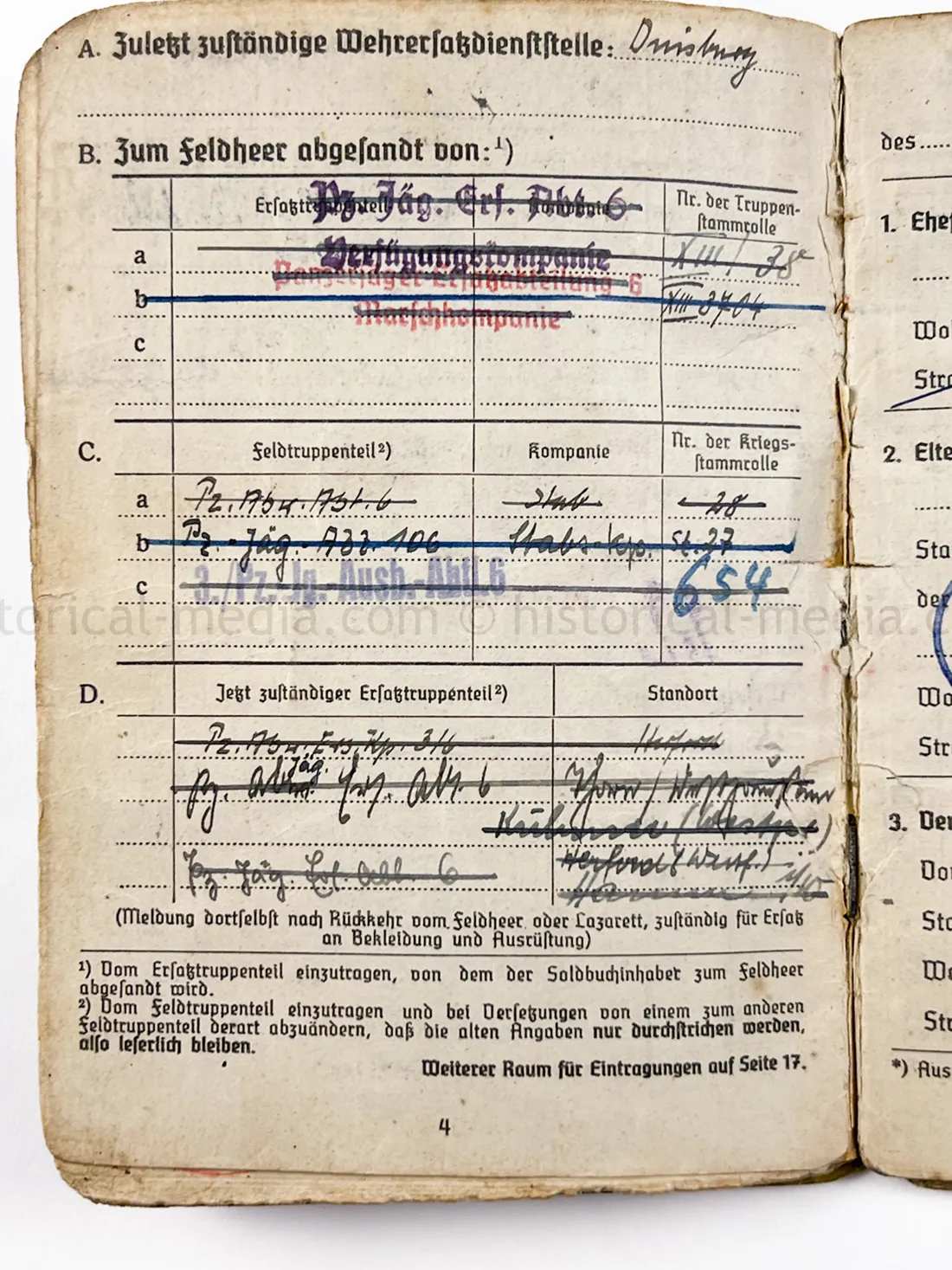 SOLDBUCH - PANZER JÄGER ABTEILUNG 106 - 106. INFANTERIE DIVISION