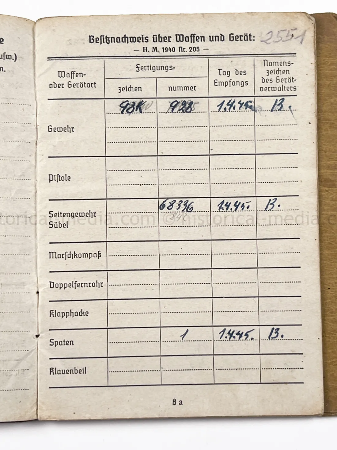 SOLDBUCH - STURMGSCHÜTZ ERS. u. AUSB. ABT. 300