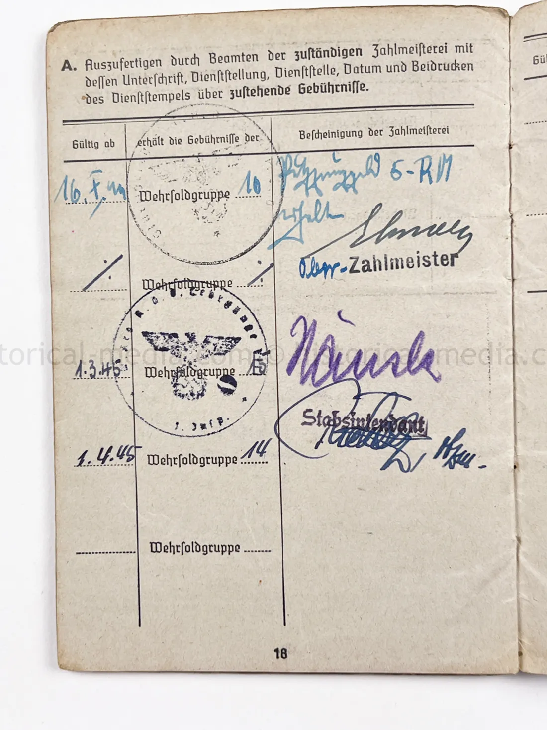 SOLDBUCH - STURMGSCHÜTZ ERS. u. AUSB. ABT. 300