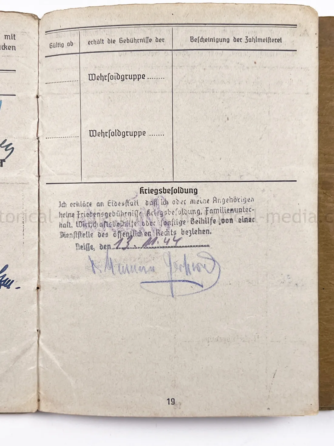 SOLDBUCH - STURMGSCHÜTZ ERS. u. AUSB. ABT. 300