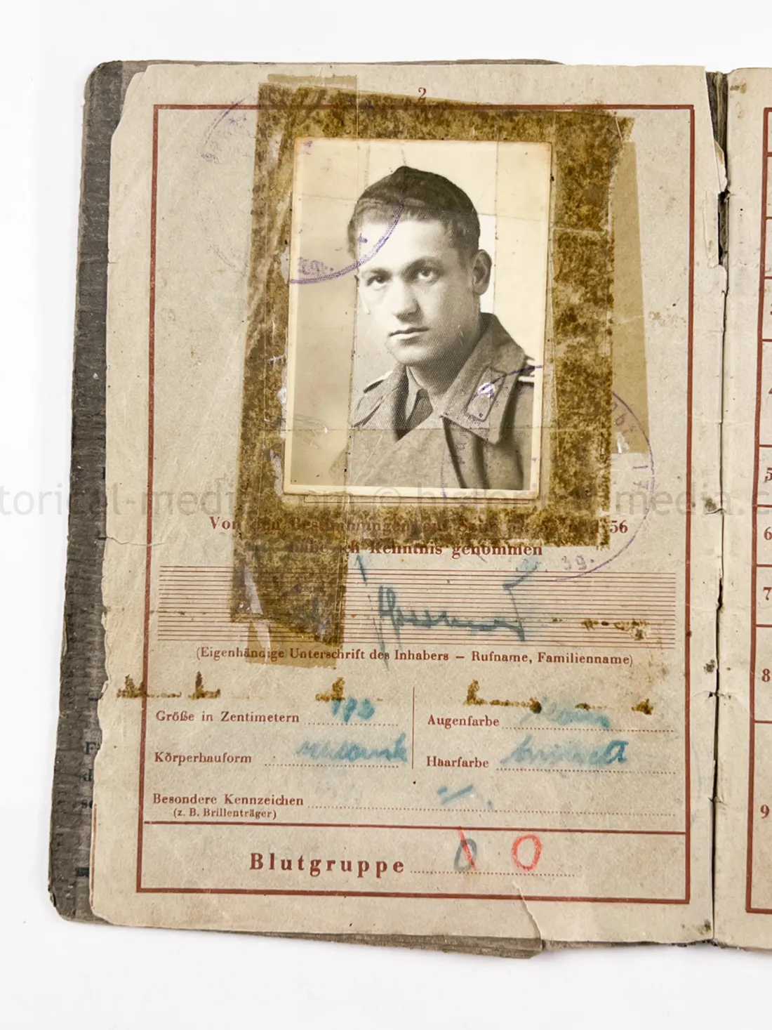WEHRPASS - STURMGESCHÜTZ - OFFICER - GEBIRGS PANZERJÄGER ABTEILUNG 95 + PANZERJÄGER ERSATZ ABTEILUNG 17 - JAGDTIGER