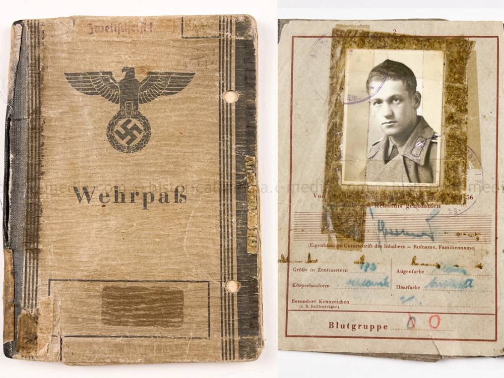 WEHRPASS - STURMGESCHÜTZ - OFFICER - GEBIRGS PANZERJÄGER ABTEILUNG 95 + PANZERJÄGER ERSATZ ABTEILUNG 17 - JAGDTIGER
