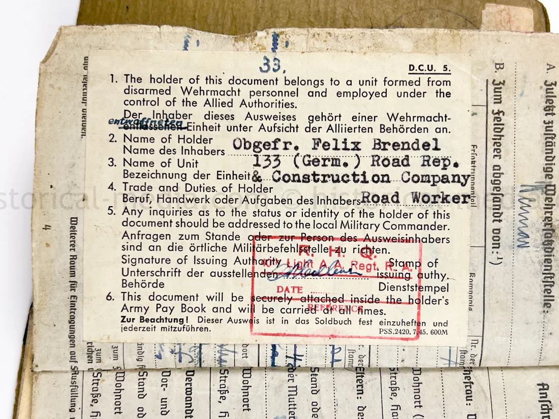 SOLDBUCH - PANZER AUFKLARUNGS ABTEILUNG "GROSSDEUTSCHLAND"