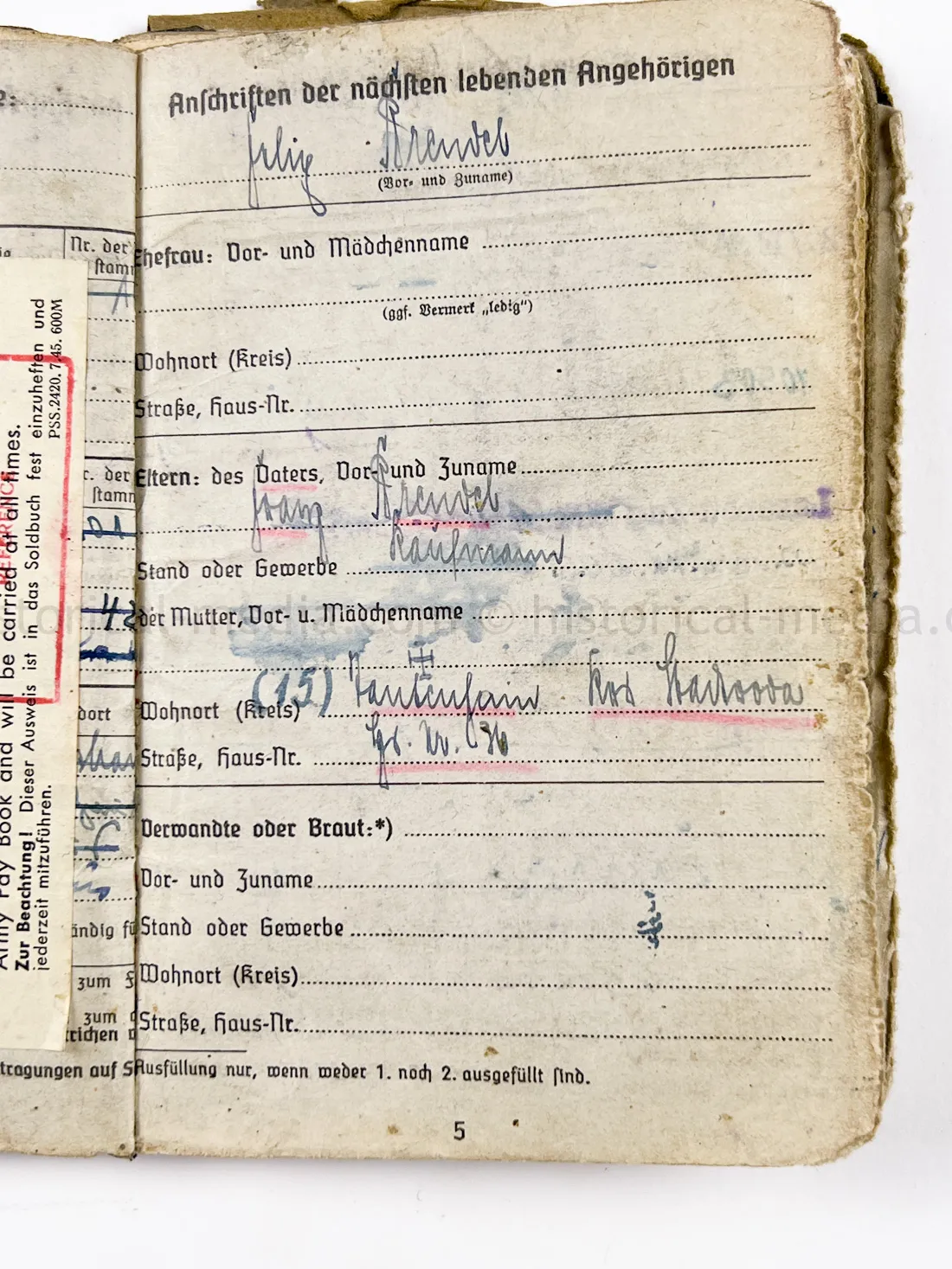 SOLDBUCH - PANZER AUFKLARUNGS ABTEILUNG "GROSSDEUTSCHLAND"