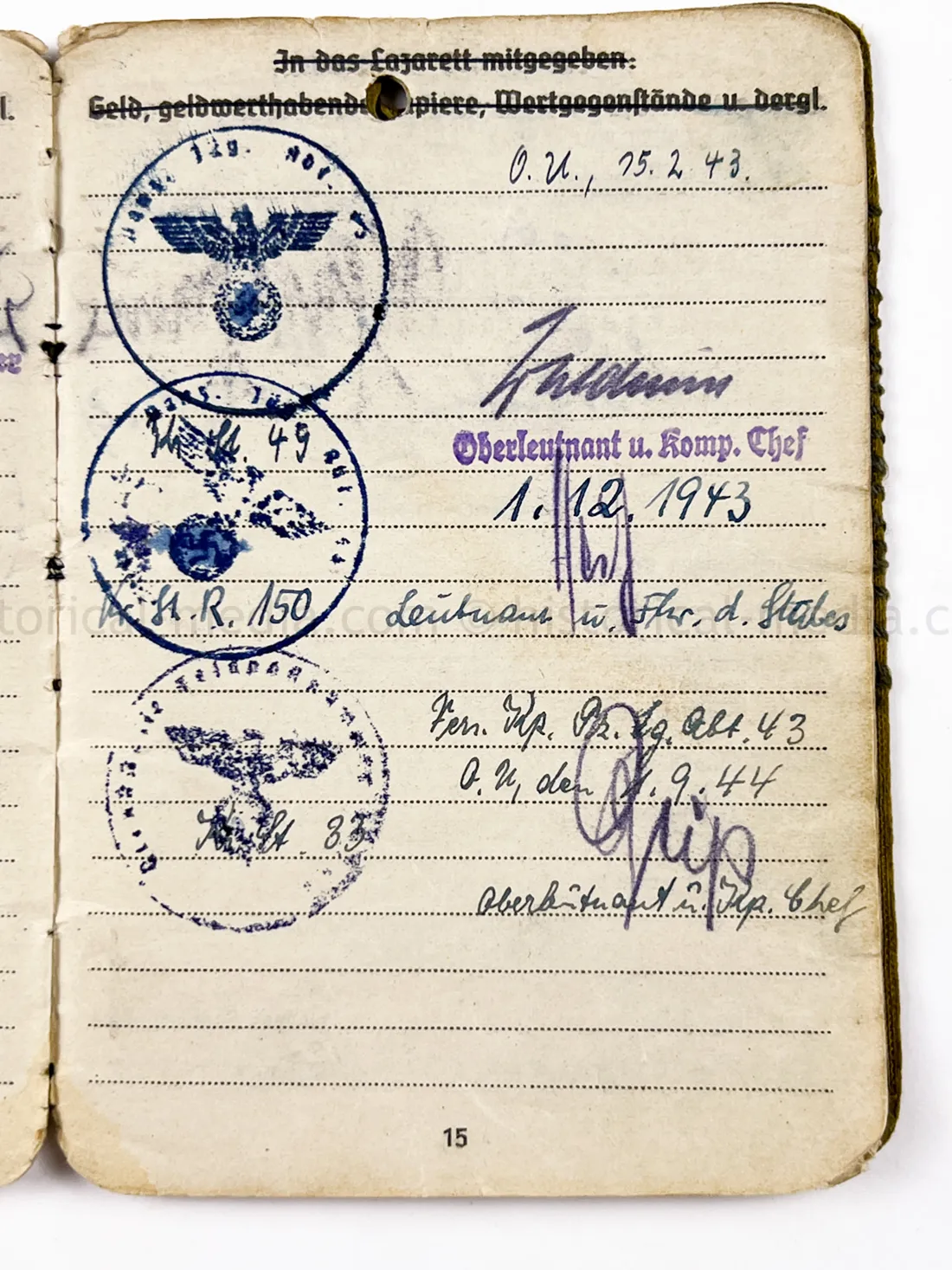 SOLDBUCH - PANZER JÄGER ABTEILUNG 43 - 8. PANZER DIVISION