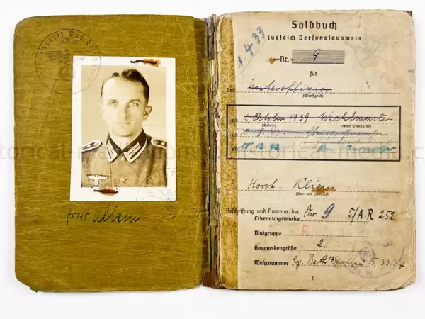 SOLDBUCH - ARTILLERIE REGIMENT 134 - HEERESVERSUCHSANSTALT KUMMERSDORF