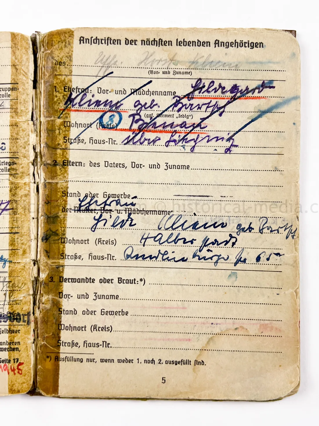 SOLDBUCH - ARTILLERIE REGIMENT 134 - HEERESVERSUCHSANSTALT KUMMERSDORF