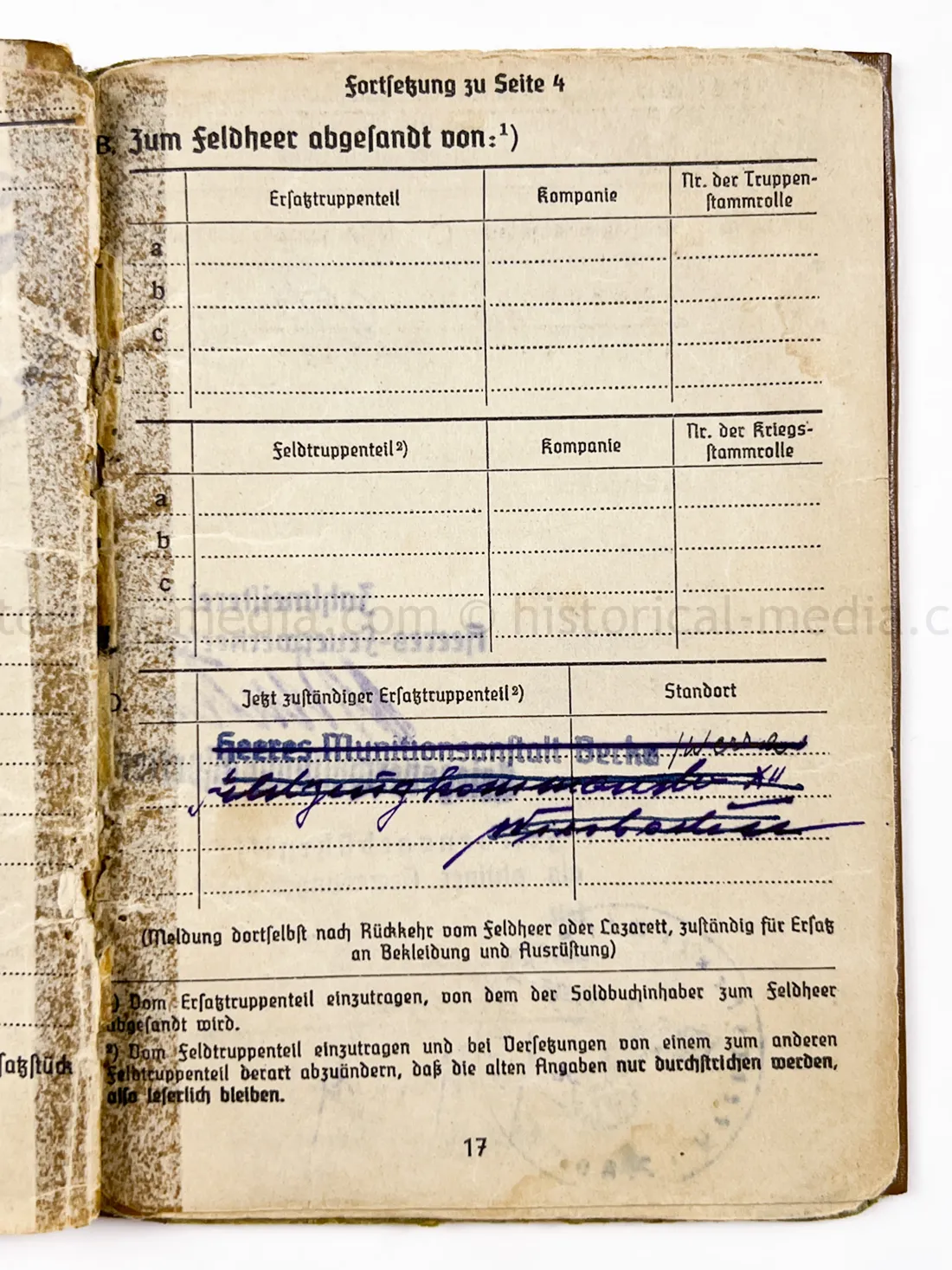 SOLDBUCH - ARTILLERIE REGIMENT 134 - HEERESVERSUCHSANSTALT KUMMERSDORF