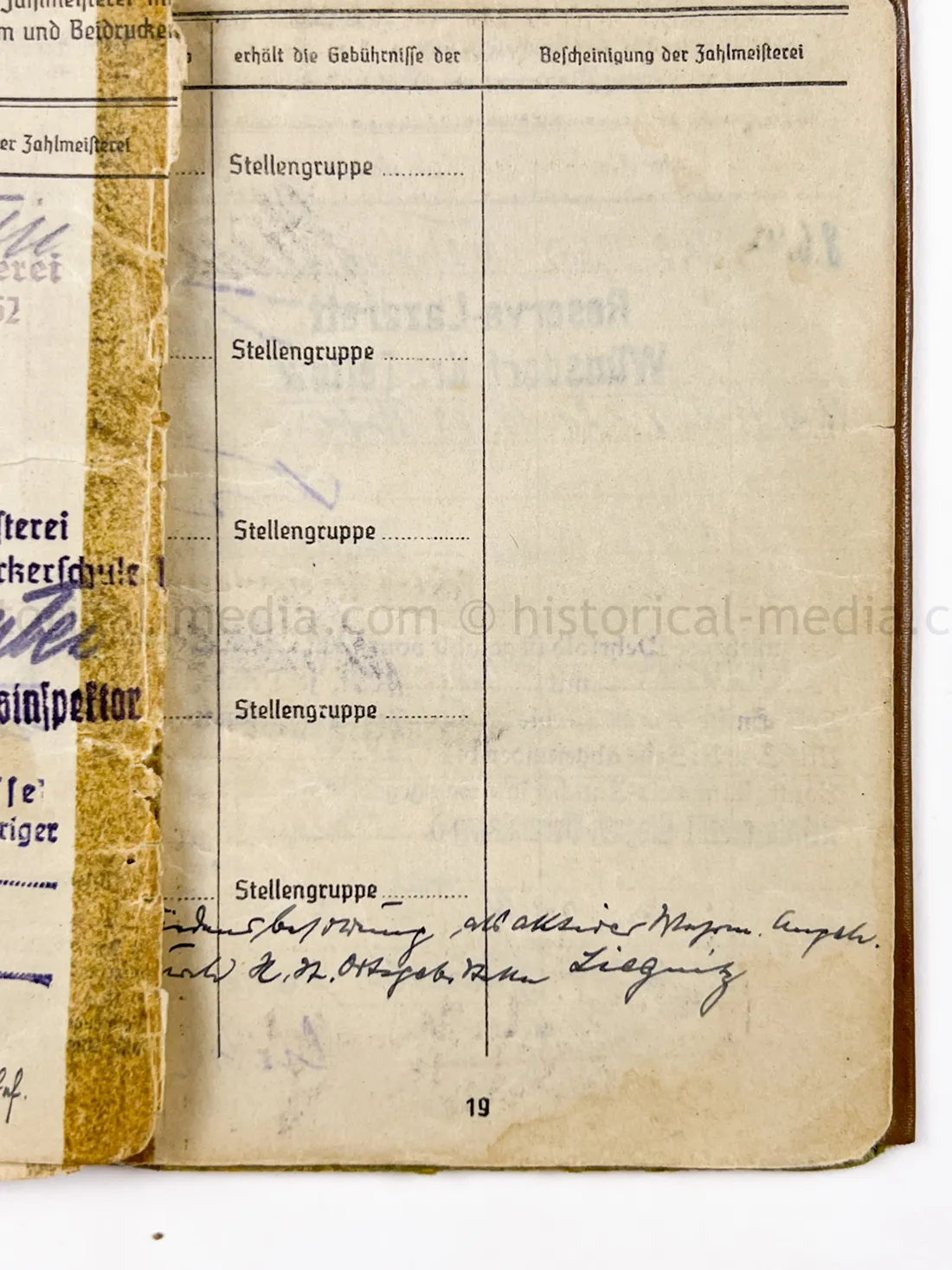 SOLDBUCH - ARTILLERIE REGIMENT 134 - HEERESVERSUCHSANSTALT KUMMERSDORF