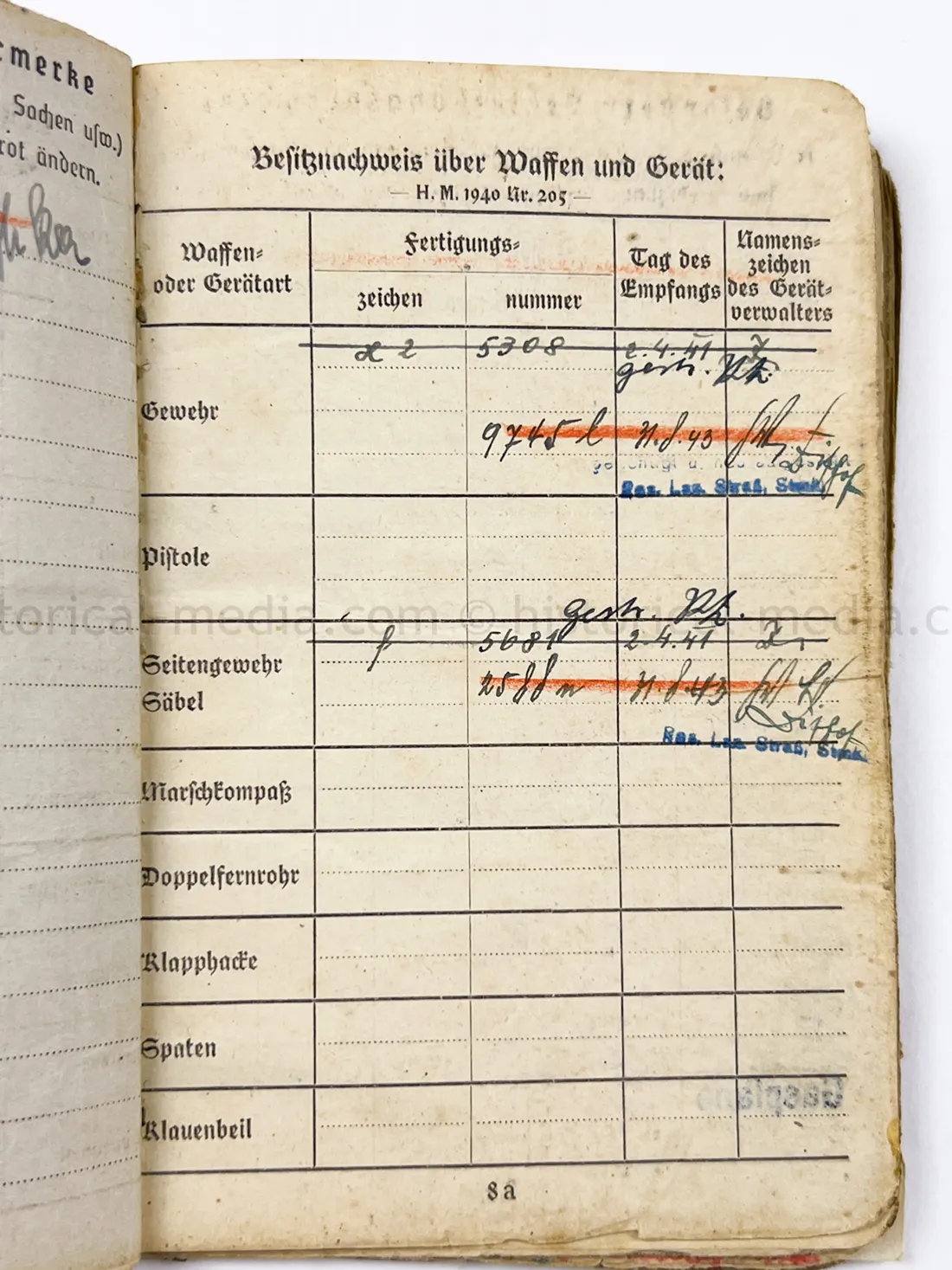 SOLDBUCH - (FLA) PANZER JÁGER ABTEILUNG 100 - 100 JÁGER DIVISION - HEERES FLAK