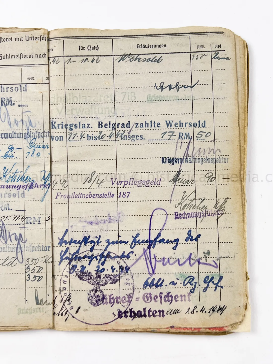 SOLDBUCH - (FLA) PANZER JÁGER ABTEILUNG 100 - 100 JÁGER DIVISION - HEERES FLAK