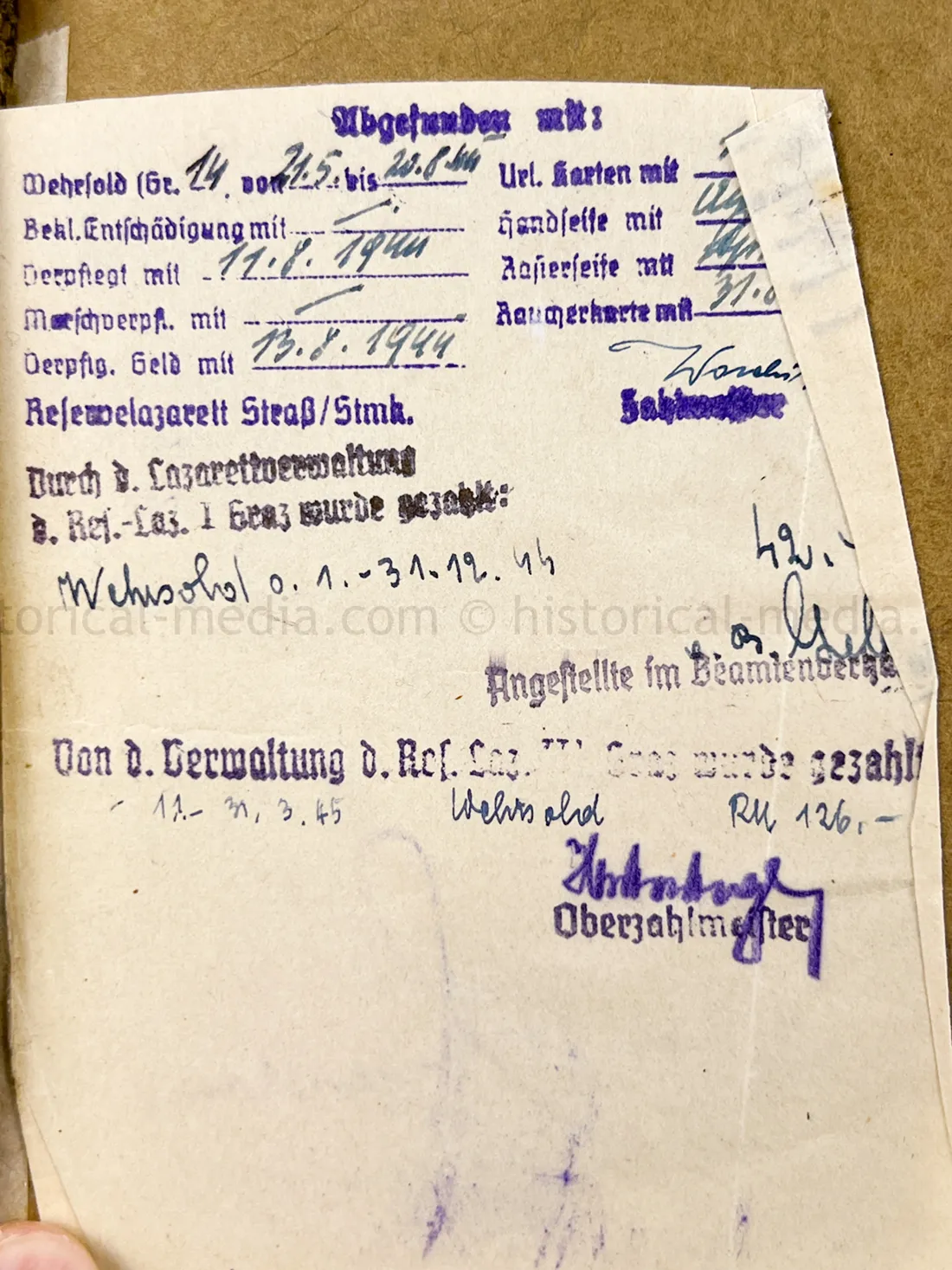 SOLDBUCH - (FLA) PANZER JÁGER ABTEILUNG 100 - 100 JÁGER DIVISION - HEERES FLAK