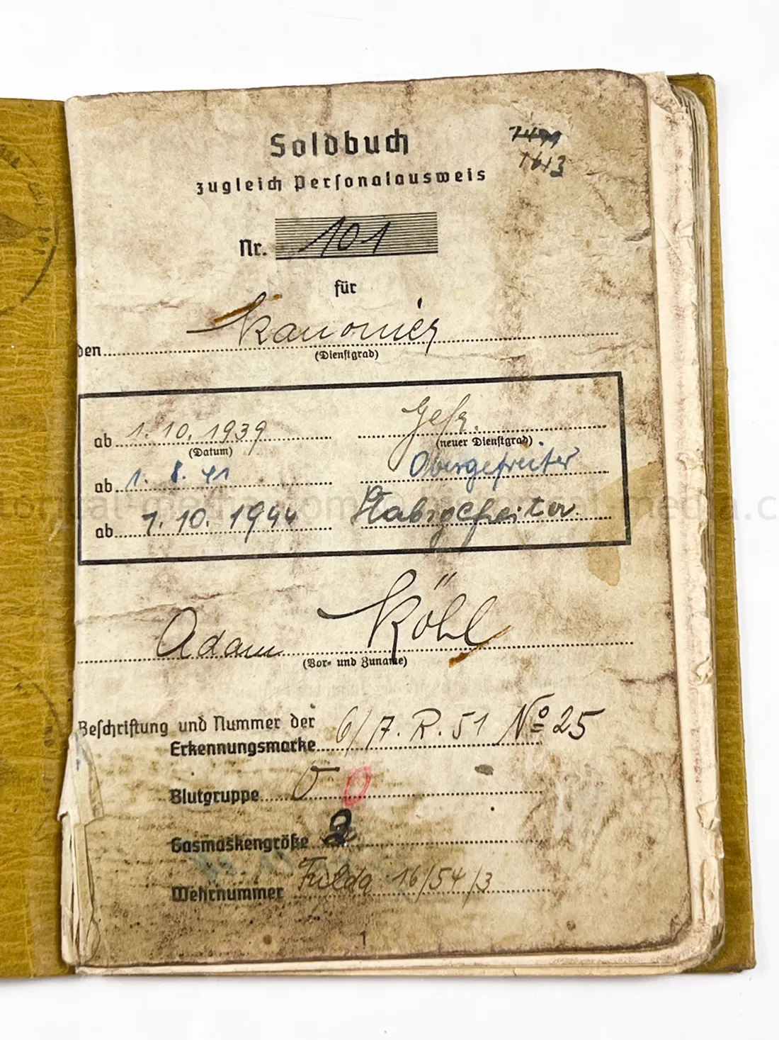 SOLDBUCH - STURMGESCHÜTZ BRIGADE 208 - HEILIGENBEIL POCKET
