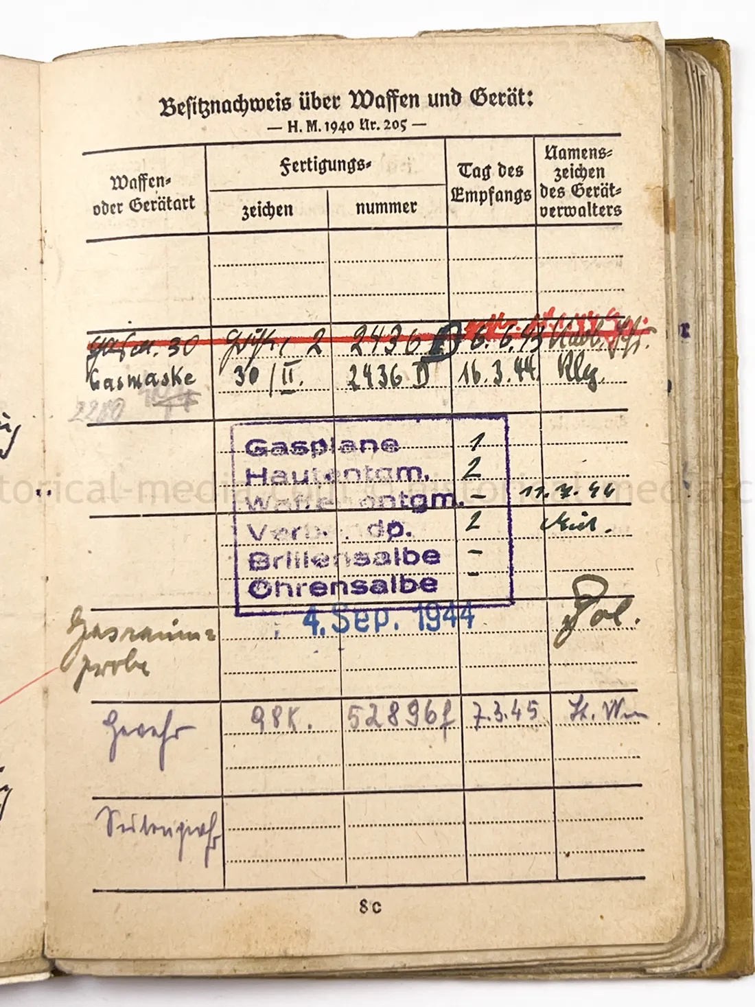 SOLDBUCH - STURMGESCHÜTZ BRIGADE 208 - HEILIGENBEIL POCKET
