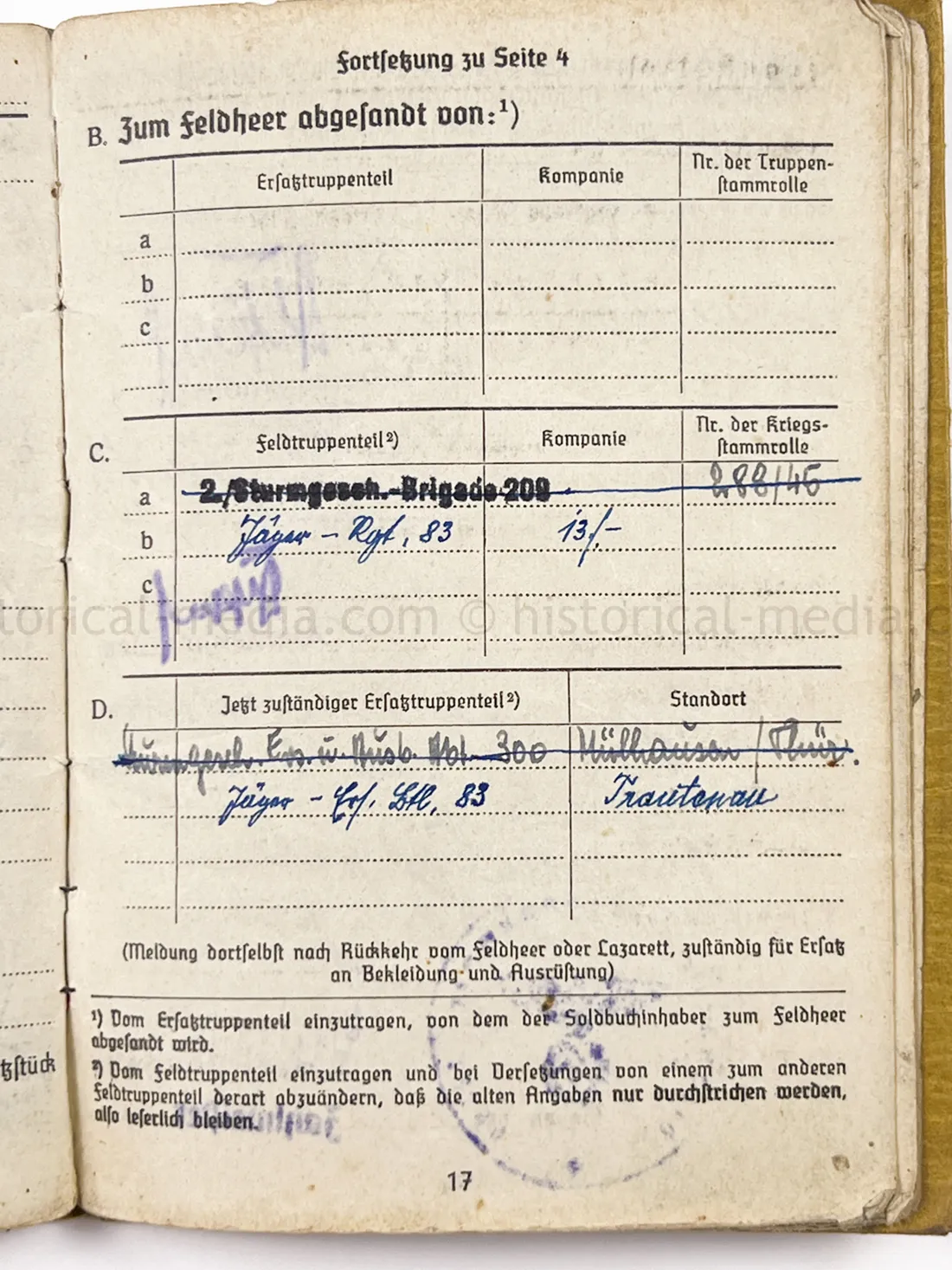 SOLDBUCH - STURMGESCHÜTZ BRIGADE 208 - HEILIGENBEIL POCKET
