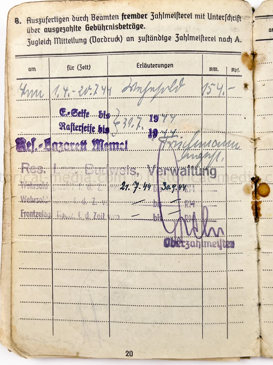 SOLDBUCH + ID TAG + PHOTOS + RIBBON - GRENADIER REGIMENT 677 - MEMEL CAMPAIGN MEDAL