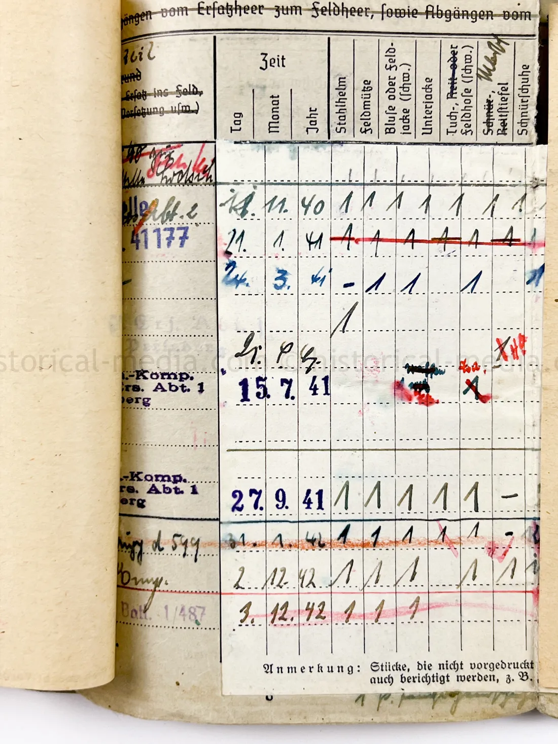 SOLDBUCH - FELDGENDARMERIE - FELDGENDARMERIE ABTEILUNG (MOT.) 690