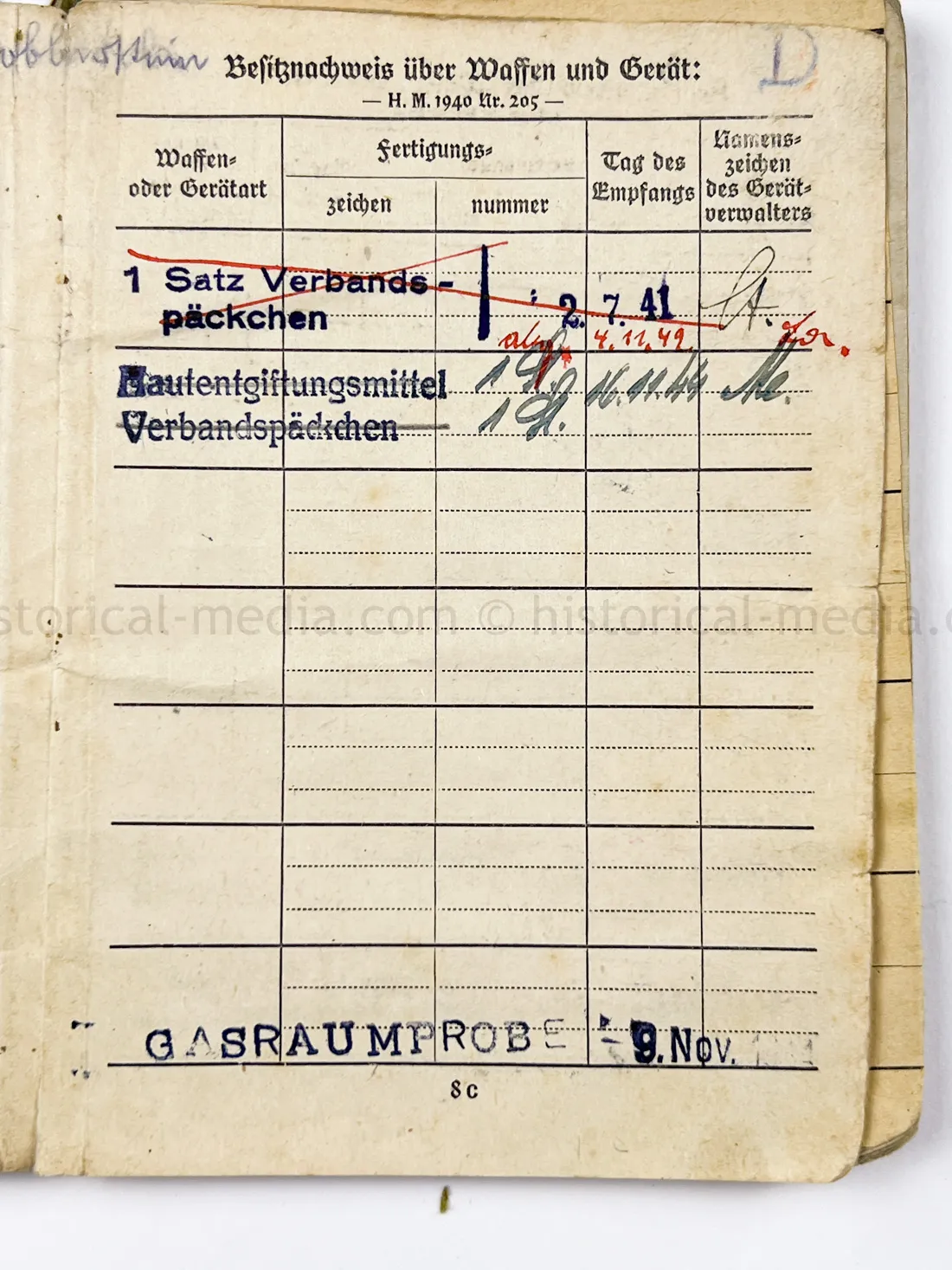 SOLDBUCH - FELDGENDARMERIE - FELDGENDARMERIE ABTEILUNG (MOT.) 690
