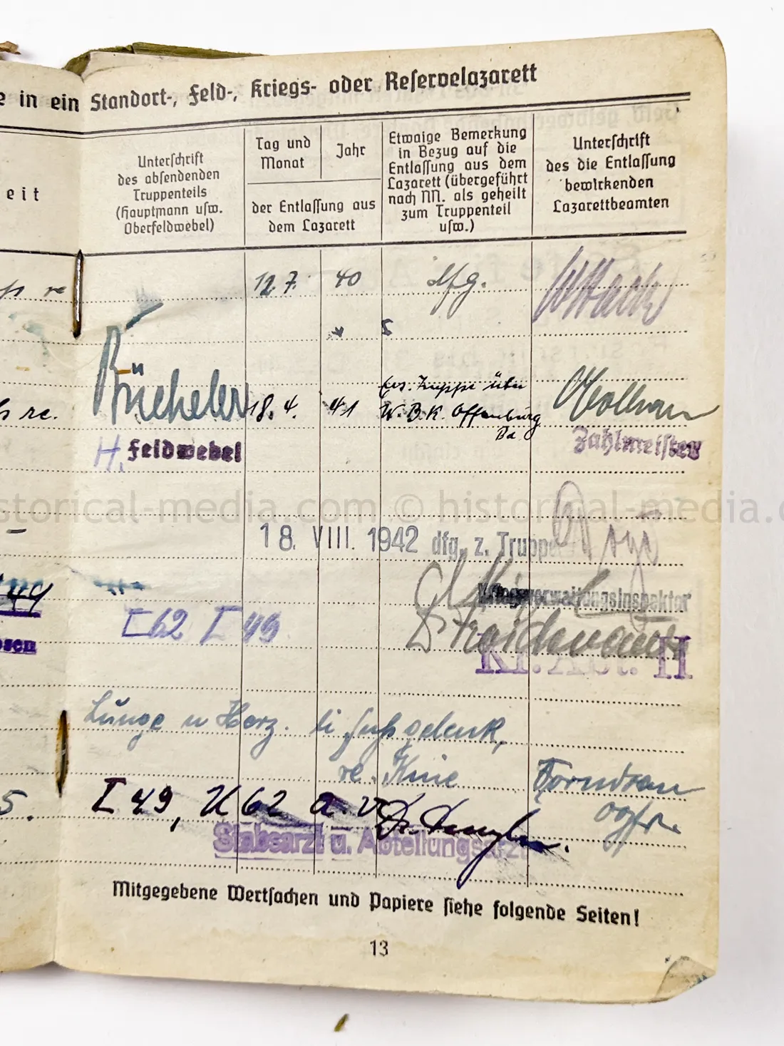 SOLDBUCH - FELDGENDARMERIE - FELDGENDARMERIE ABTEILUNG (MOT.) 690