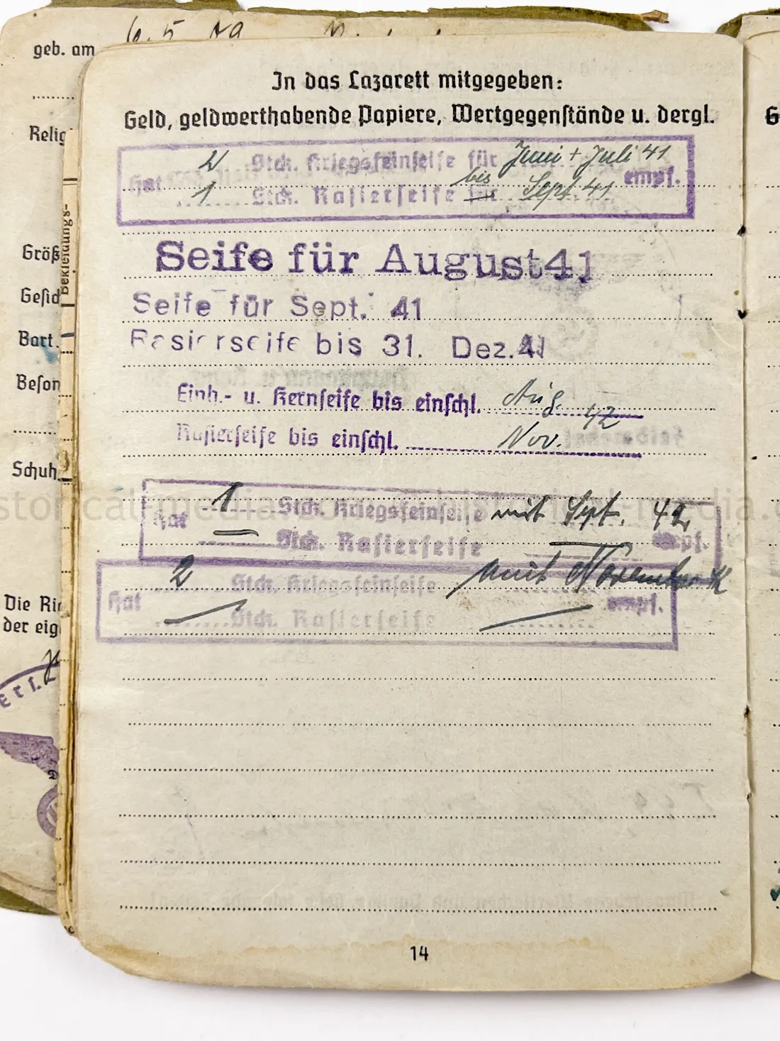 SOLDBUCH - FELDGENDARMERIE - FELDGENDARMERIE ABTEILUNG (MOT.) 690